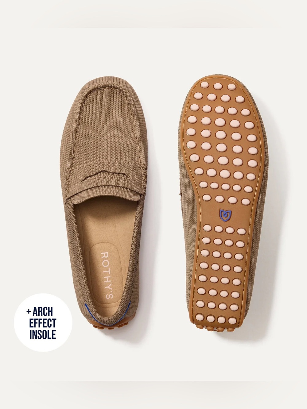 Rothy’s Womens Slip-On Knit Loafers in Portabello New in box 9